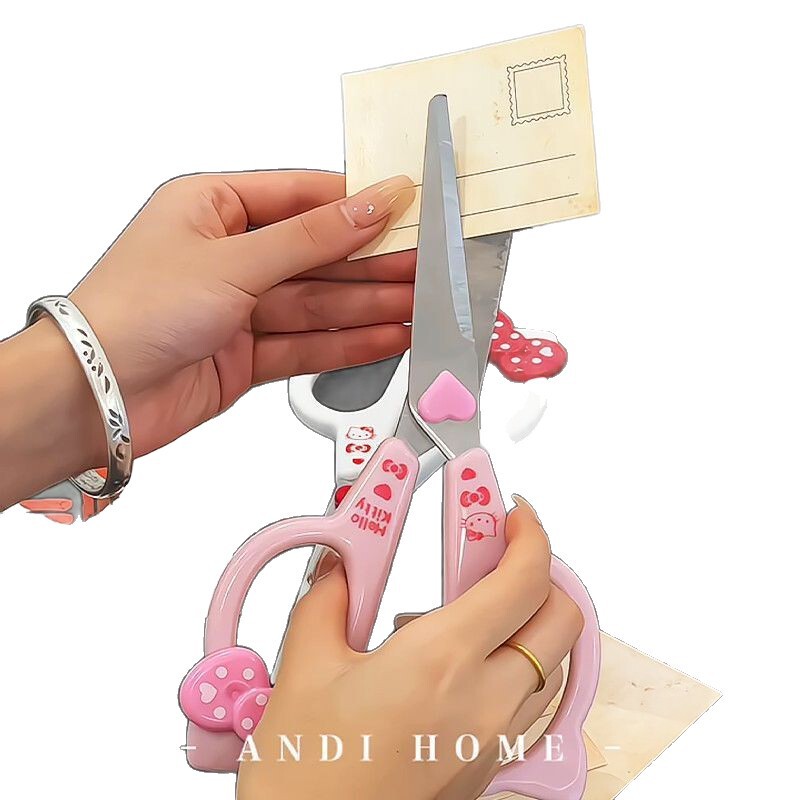 HelloKitty凯蒂猫剪刀可爱高颜值家用开箱学生小型卡通文具手工账|undefined