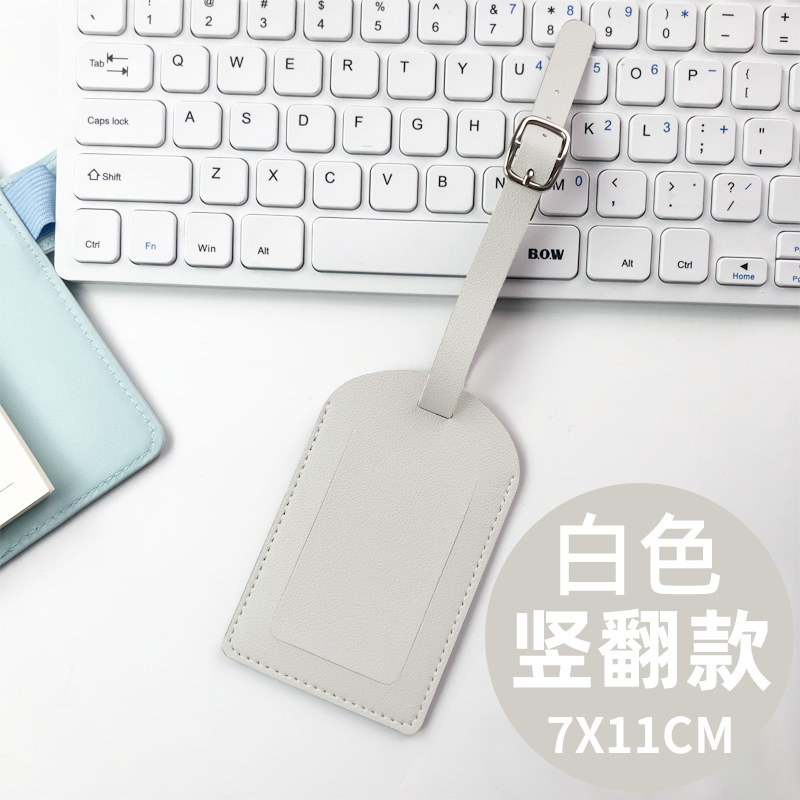 Transfronterizo spot multicolor, dos tipos de tapa plana, tarjeta de embarque de cuero gruesa con firma impresa en papel, tarjeta de equipaje pu