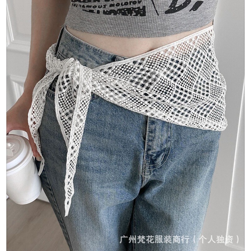 Wide Waistband for Women, Paired with Jeans, Triangle Scarf, Belt, Decorative Accessories, Skirt, Layered Look, High-End Hollow-Out Decoration Wide Waistband for Women, Paired with Jeans, Triangle Scarf, Belt, Decorative Accessories, Skirt, Layered Look, High-End Hollow-Out Decoration