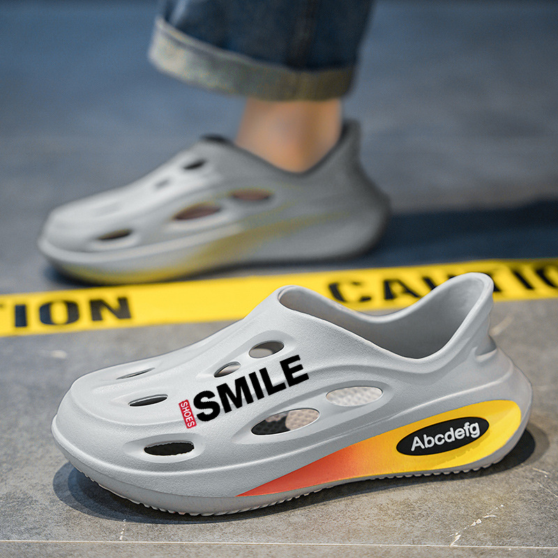 Zapatos con agujeros de coco transfronterizos para hombres, estilo nuevo de verano, deportes antideslizantes, ocio, sandalias todo incluido, zapatos de playa para hombres