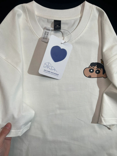 Foreign Trade Cut Label Last Order Withdrawal~ Trendy Cartoon Heavyweight Short-Sleeve T-Shirt for Men and Women, Loose Pure Cotton Top
