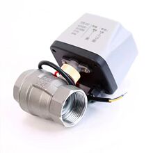 不锈钢电动球阀220v两线常闭常开式电动水阀开关不锈钢太能电动阀