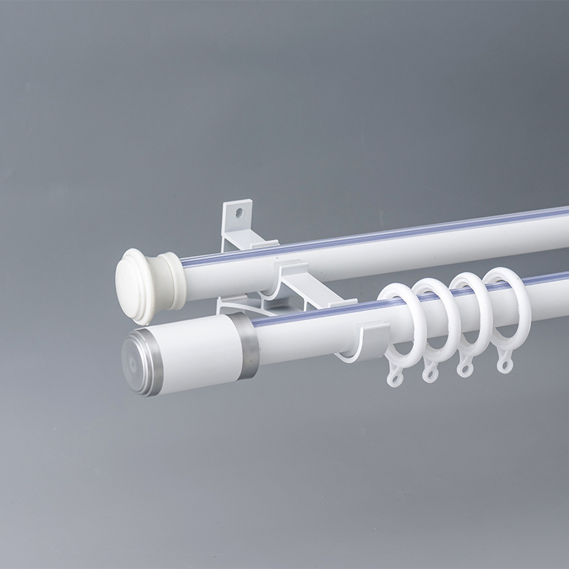 Moda gruesa de carga durable aleación de aluminio varilla romana de lujo cortina pista mudo Luz de lujo cortina varilla Romana