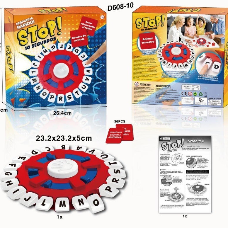 Juego de Mesa de Letras Locas para Niños Plástico Interactivo Educativo