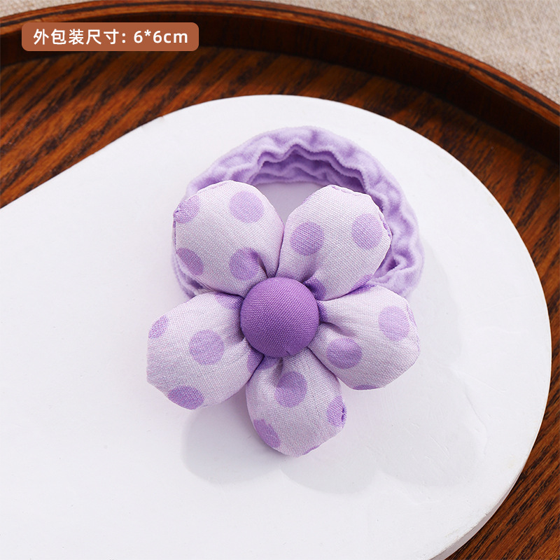 Niñas lindas flores anillo de cabello niñas banda de goma niñas banda de goma niños cuerda de cabeza súper lindos adornos de cabello de bebé dulce