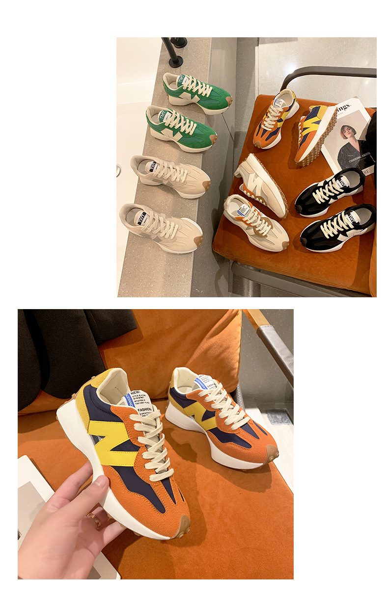 Zapatos de mujer estilo Forrest Gump, primavera/verano 2023, inspirados en las nuevas celebridades de internet. Suela gruesa, estilo casual deportivo._voghion.com