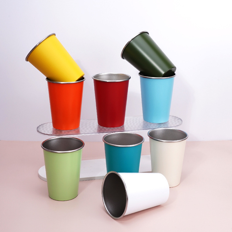 Popular 304 Stainless Steel Outdoor Camping Water Cup Universal Portable Cup Household Fashion Beer Cup Coffee Cup