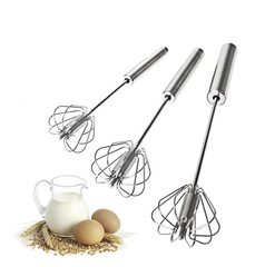 Wholesale stainless steel semi-automatic egg beater, manual push-type egg beater, cream mixer, baking tools