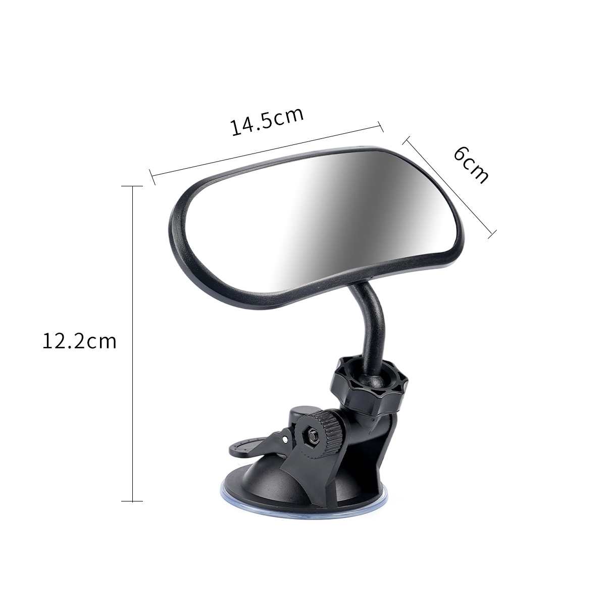 Qìchē – Car Rearview Mirror Large field of view rear view auxiliary mirror - suction-cup-style