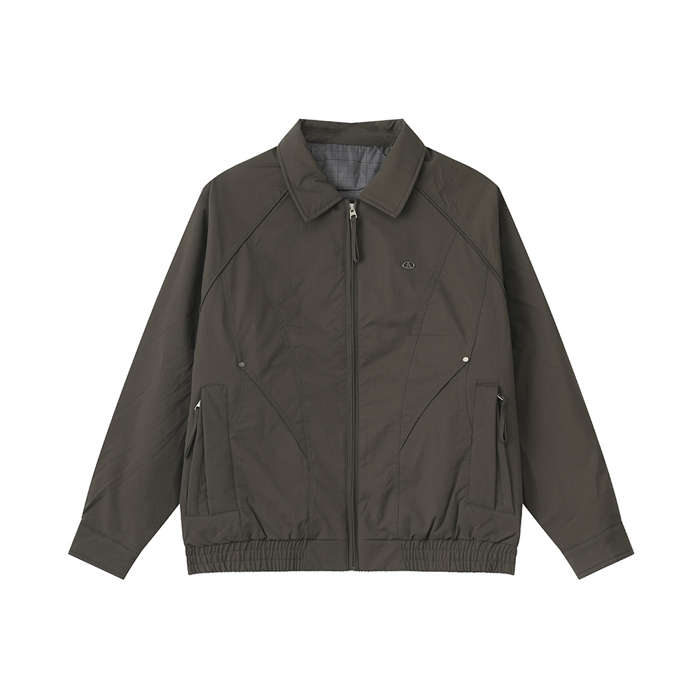 MTLCLOTHES Hombres| Cardigan con cremallera simple universal corto de herramientas casuales chaqueta de plumón chaqueta de moda