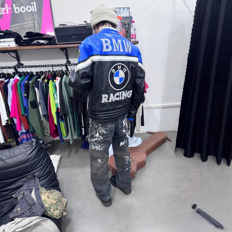 Cross-Border Blogger Recommends American Retro Motorcycle Pu Jacket Street Bmw Full Heavy Embroidery Multi-Panel Patchwork Jacket Cross-Border Blogger Recommends American Retro Motorcycle Pu Jacket Street Bmw Full Heavy Embroidery Multi-Panel Patchwork Jacket