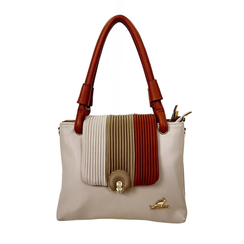 Cross-Border Exclusive Supply of Fashionable and Unique Patchwork Women's Shoulder Bags with Multiple Compartments and Pure Vegan Leather Crossbody Bags Cross-Border Exclusive Supply of Fashionable and Unique Patchwork Women's Shoulder Bags with Multiple Compartments and Pure Vegan Leather Crossbody Bags