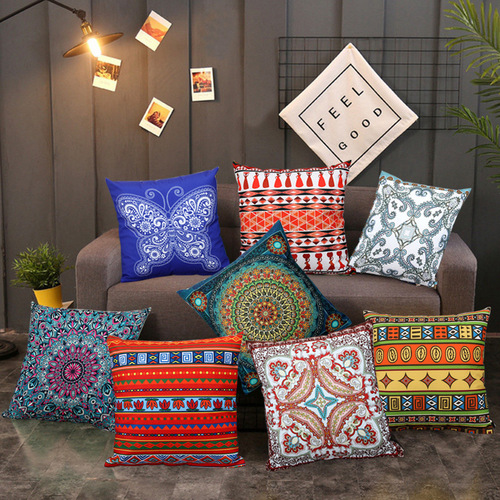 American light luxury retro pillow cushion style bohemian ethnic style pillow cushion living room sofa pillow case