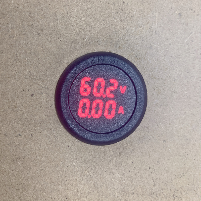 新款安装圆磨砂直流电压电流双显LED数显表头DC 100V 10A 50A100A