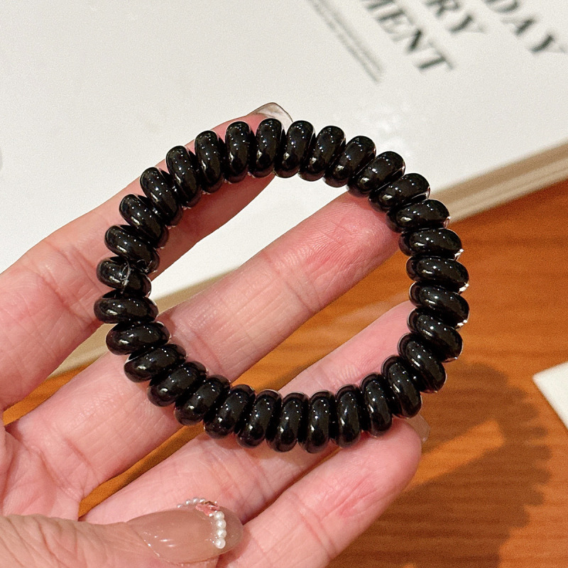 キャンディー色の電話線の髪輪の女性は高弾力で長持ちします。|undefined