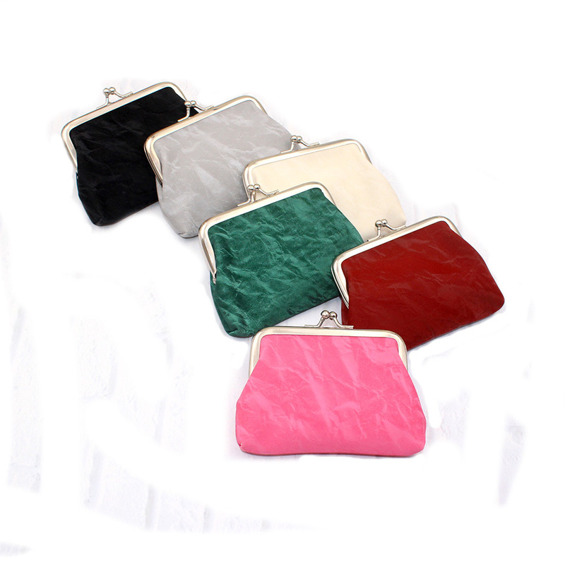 Clip Bag with Card and Hasp PU Velvet Sense Women's Clutch Bag Lipstick Key Storage Bag Louth Gold Bag