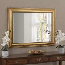 玄关装饰镜美式乡村子浴室镜简约方形欧式客厅走廊卫生间化妆镜