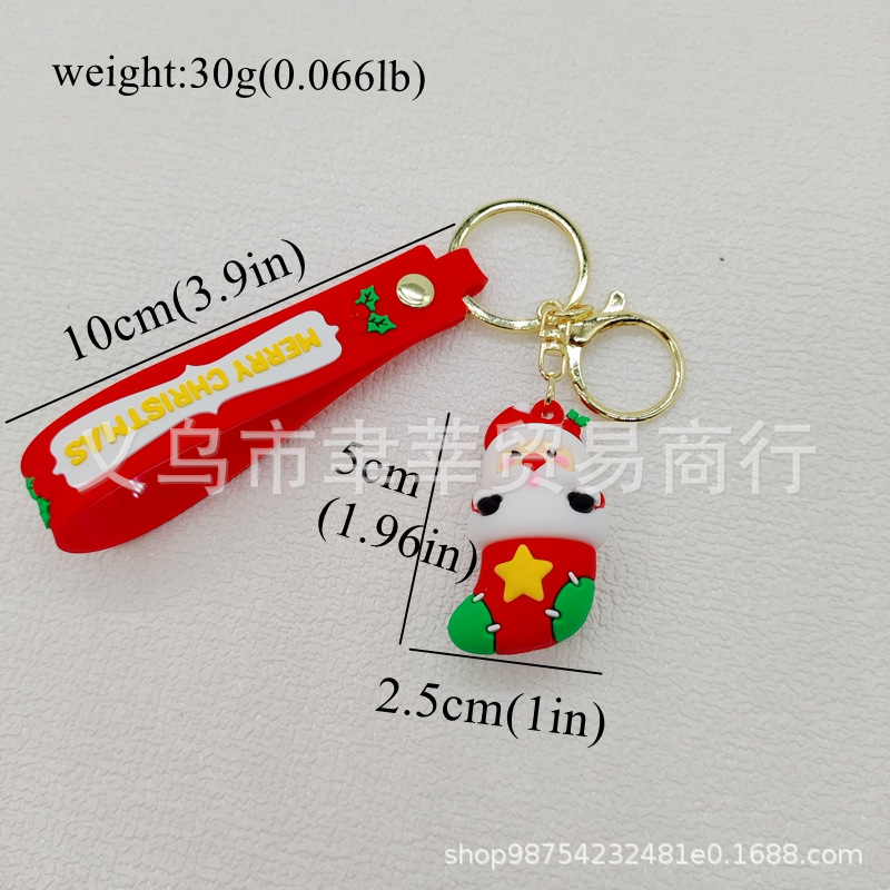 Nueva SERIE DE Navidad llavero colgante muñeco de nieve muñeca Santa Claus árbol de Navidad llavero accesorios al por mayor
