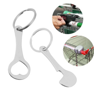 Foreign trade cross-border shopping cart tokens thickened stainless steel key ring supermarket trolley tokens foreign trade shopping tokens