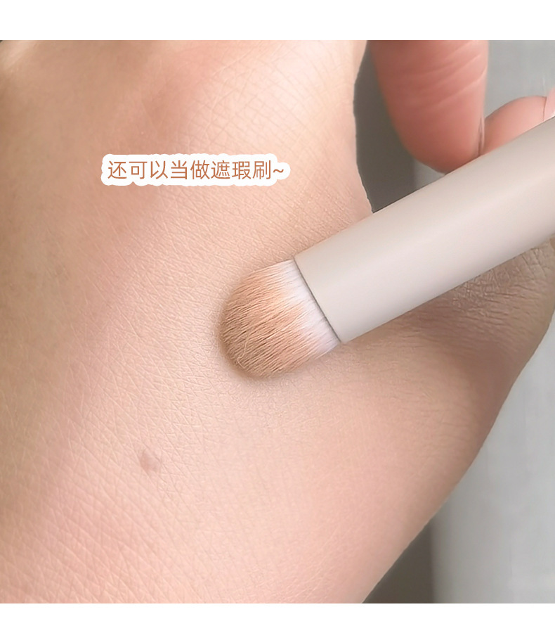 Boxed mini lip brush, convenient round head concealer brush, portable lip makeup brush, smudge lipstick, lip with protective case undefined