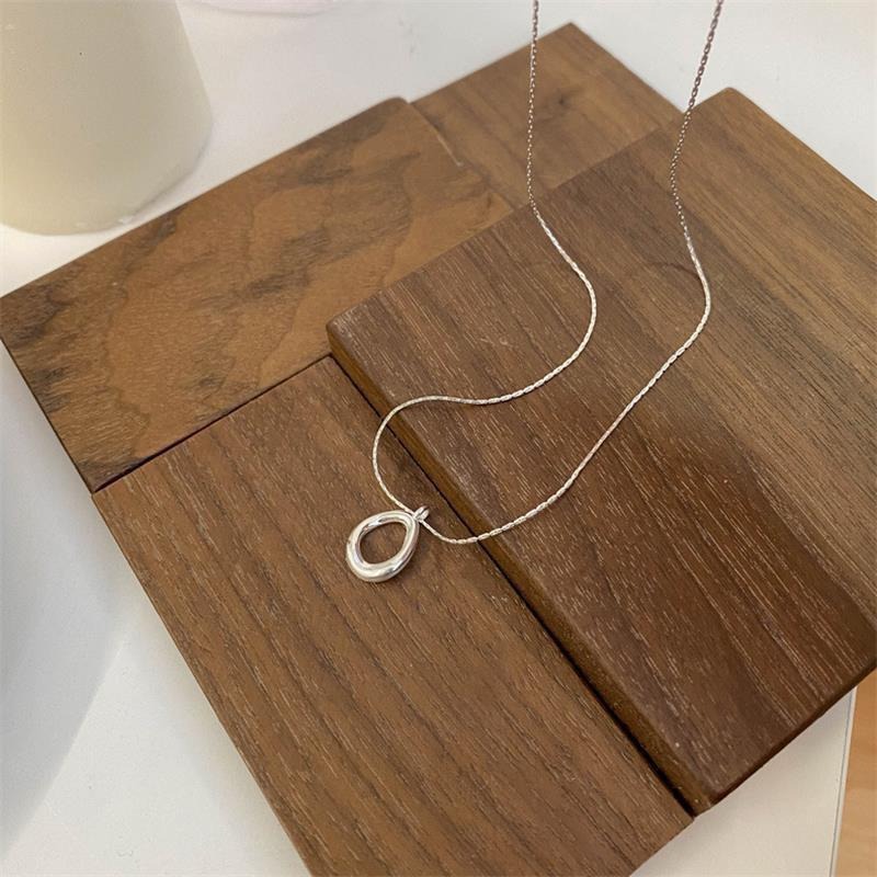 Irregular Circle Necklace Water Drop Clavicle Chain For Women_voghion.com