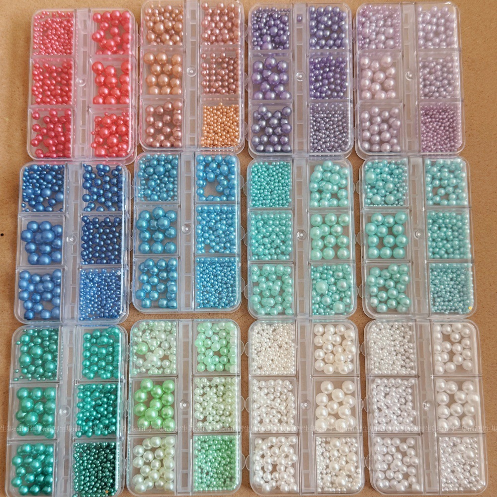 Three dimensional mixed nail decoration pearl