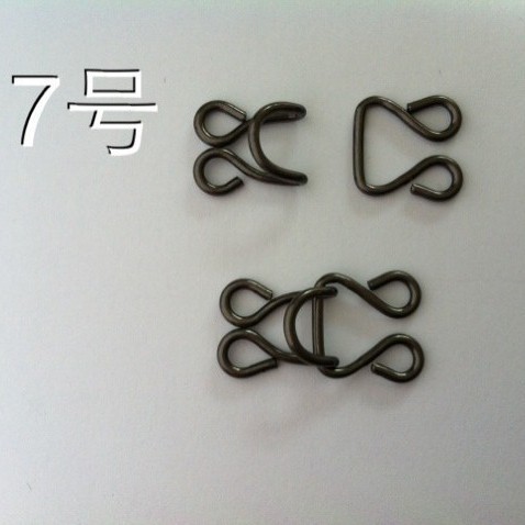 供应7号铁风纪扣 铁领钩 乌绳扣