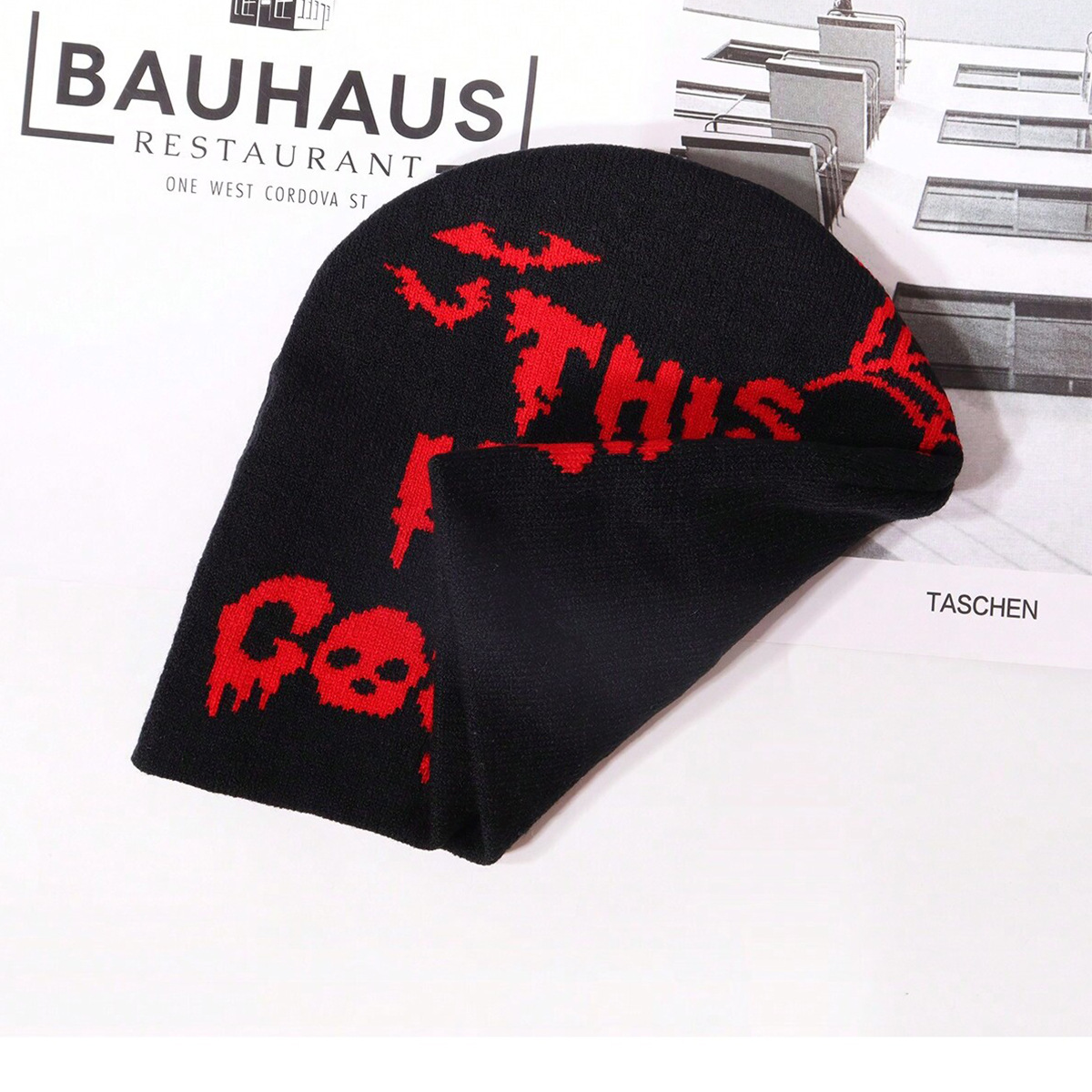 Unisex Personality trend Halloween jacquard knitted hat casual cold and warm_viptrois.com