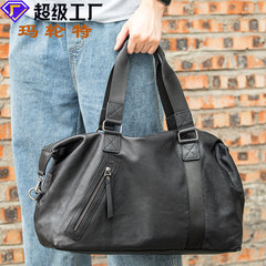 本革短距離出張旅行カバン手提げメンズトップ層牛革携帯荷物袋高級感フィットネスバッグ男性カバン