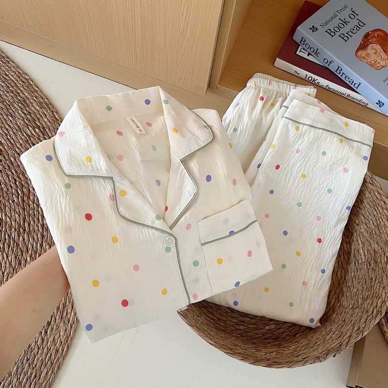 外国貿易クロスボーダー卸売クラウドコットン長袖ズボン 120 グラムパジャマ女性のための Xiaoxin 外で着用できるラペルカーディガンホーム服|undefined