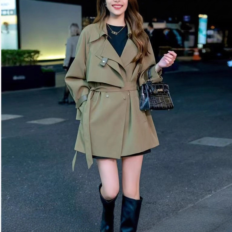 High-End Design Windbreaker Jacket for Small People 2025 New Spring & Fall Short Korean Style Fashionable Outwear Outer Wear