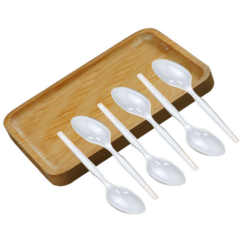 Plastic Spatulas, Disposable, PS, 17cm Long, Fast Food Spoons, Fruit Scoops, Long Handle, Big Head Spoons - Factory Wholesale