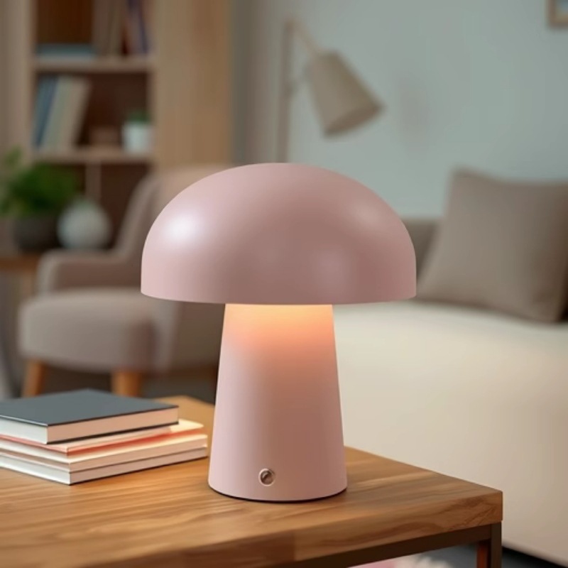 Lámpara de mesa de hongos minimalista moderna dormitorio junto a la cama sala de estudio diseñador nórdico sala de estar sala de estar lámpara de mesa