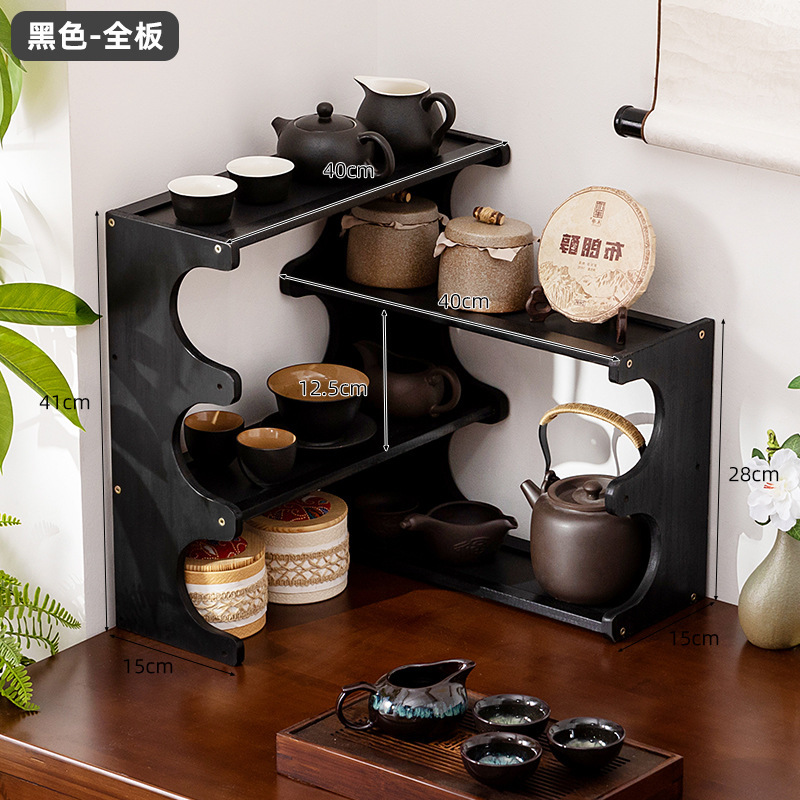 新しい中国風のデスクトップボーグラック装飾品収納ラック現代的な小さなティーラックティーセット収納ラックカップホルダー収納ラック|undefined