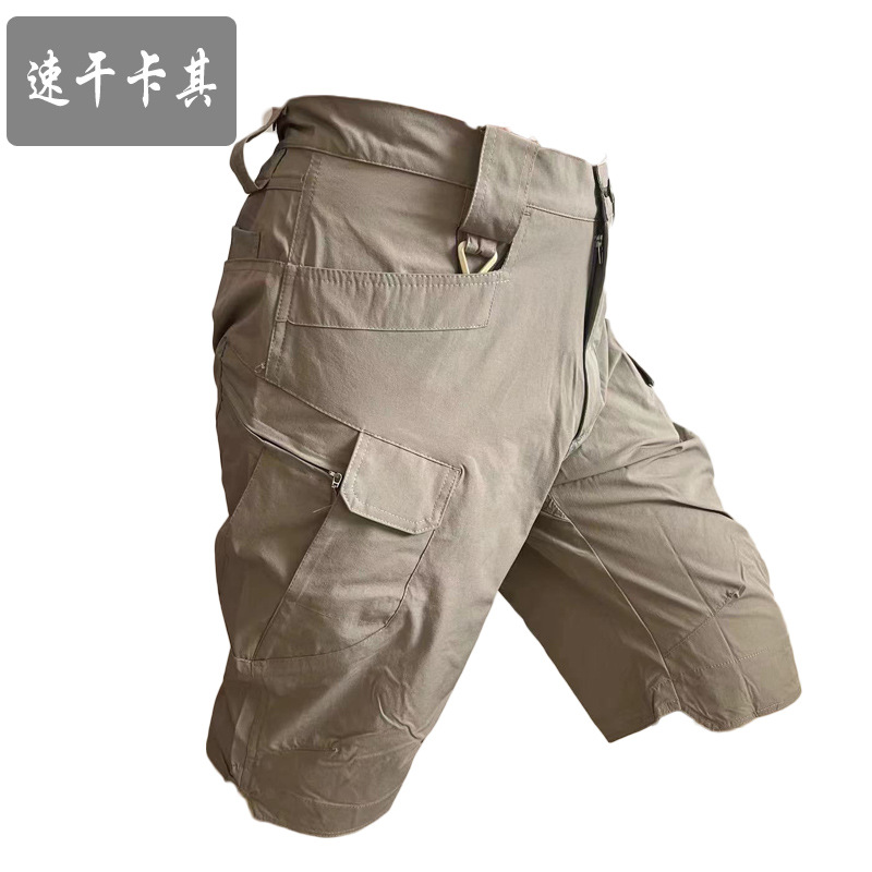 Quick dry tactics nylon elastic shorts