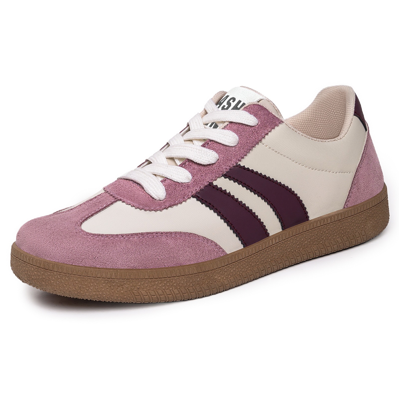 Zapatos de entrenamiento retro de primavera de mujeres nuevos zapatos de skate casuales a rayas de color combinados con zapatos de estudiante suaves al por mayor