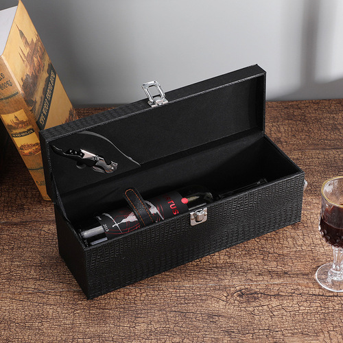 Direct Supply Red Wine Gift Box Manufacturer Single Bottle Wine Packaging Box, Various Colors, Logo Printing Available