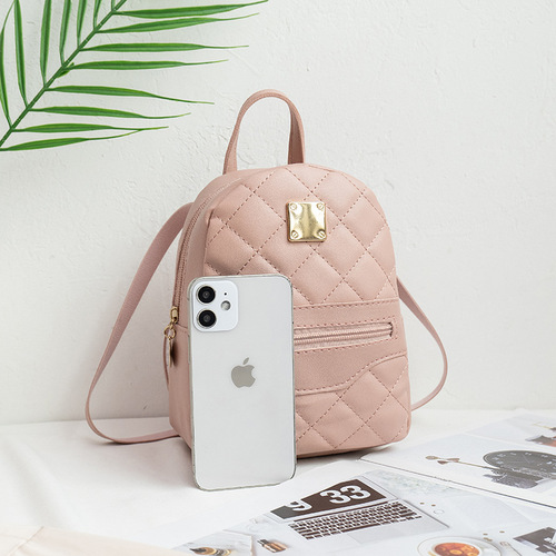 Fashion embroidered women's backpack women's niche design high-end sense ins Cambridge small backpack foreign trade wholesale