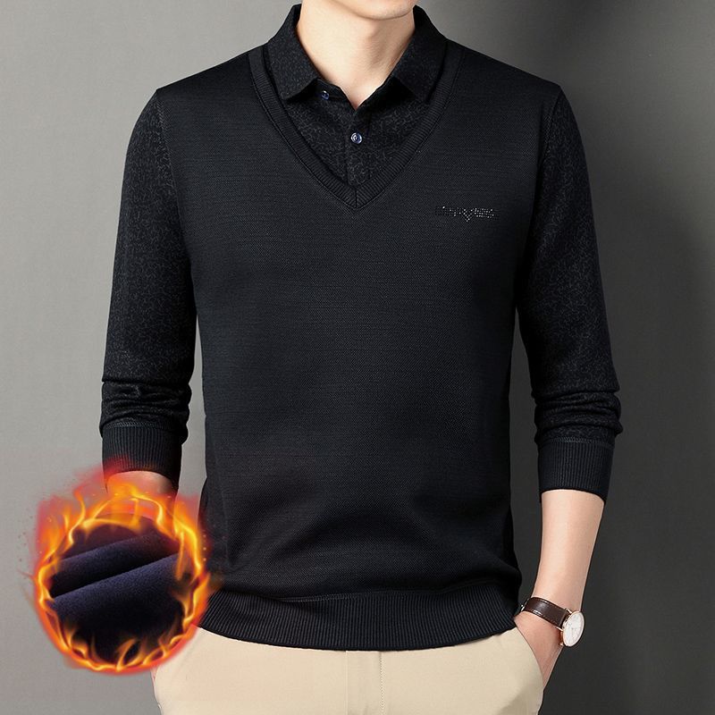 Warm shirt for elderly, keep warm set, for middle-aged man