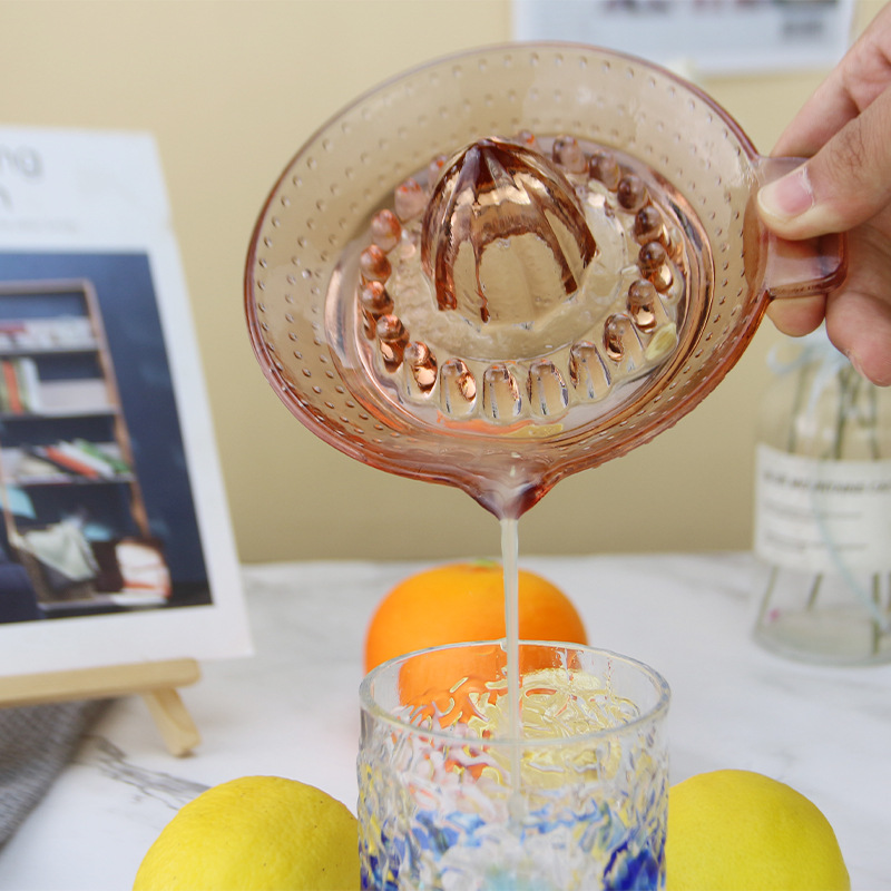 Exprimidor de limón de vidrio de estilo japonés exprimidor de fruta manual simple separación de núcleo de fruta exprimidor de naranja hogar