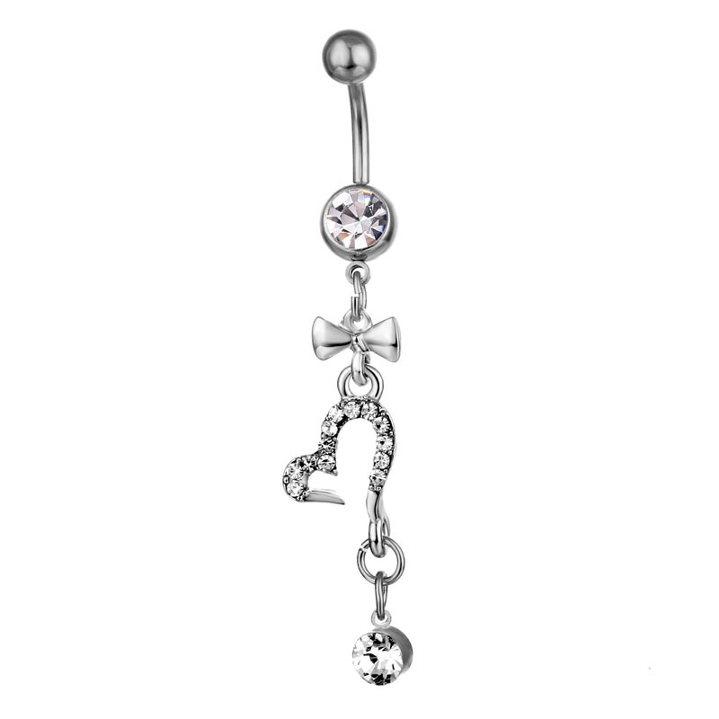 Accessoires Sexy Corps Piercing Bijoux Noeud Coeur Pendentif Nombril Ongle display picture 1