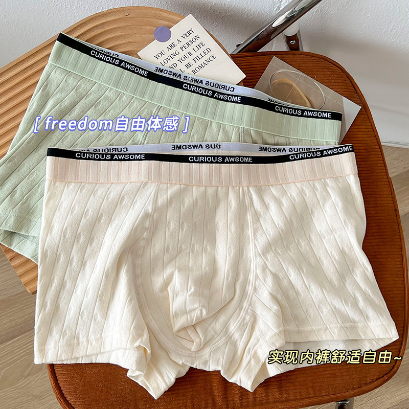 "Moments of Tenderness in the Sunshine"【7A Antibacterial】Men's Baby Cotton Vertical Stripe Seamless Underwear