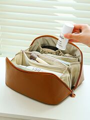 新款枕頭化妝包ins收納包大容量防水家用旅行攜便高顏值pu洗漱包