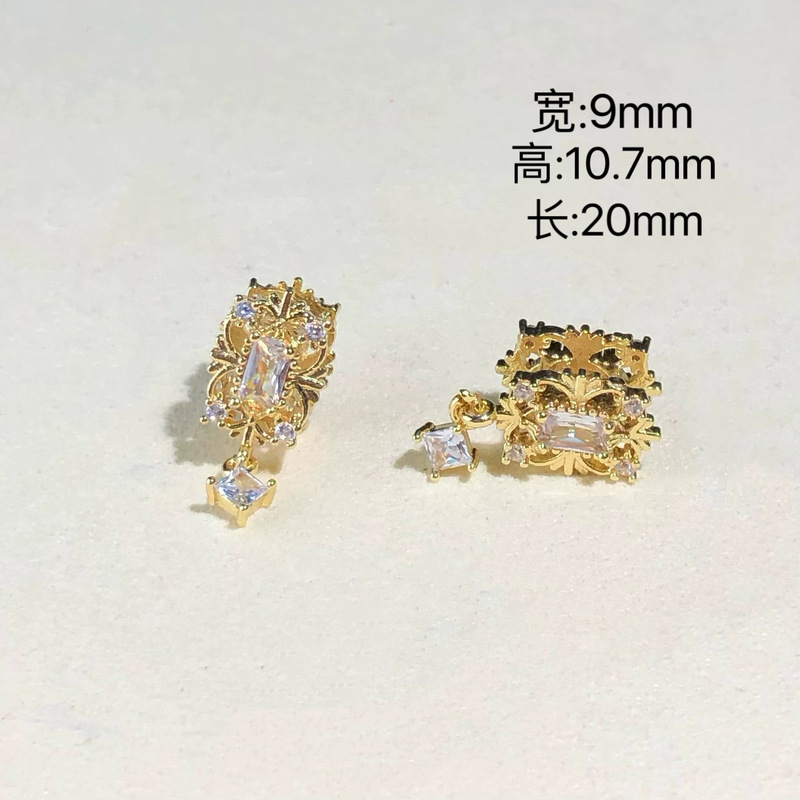 14k包金强保色水晶diy金粉世家配件蝴蝶爱心花瓣堤溜隔珠手串配饰|undefined