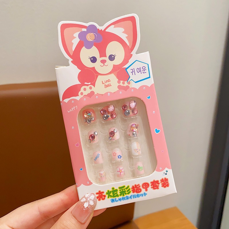 Niños parches de uñas super lindas chicas lindas usan pegatinas de dibujos animados de uñas seguras desmontables parches de uñas al por mayor image 141