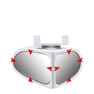 aid, Large field of view rear view auxiliary mirror