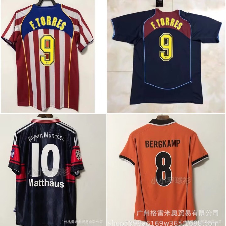 2004/05 Season Atletico Madrid Barcelona Liverpool Retro Classic Jersey No. 9 Torres Football Uniform Shirt 2004/05 Season Atletico Madrid Barcelona Liverpool Retro Classic Jersey No. 9 Torres Football Uniform Shirt