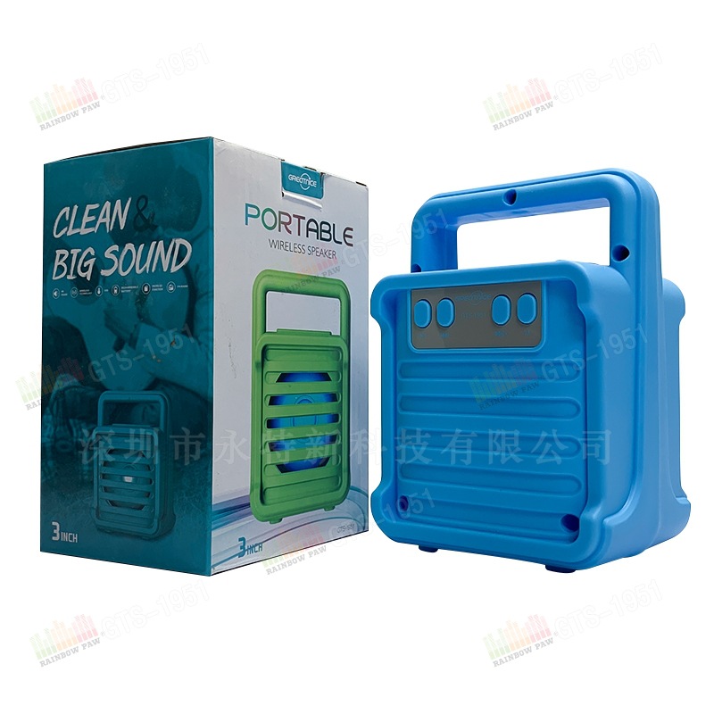 Altavoz Bluetooth portátil GTS-1951 de 3 pulgadas