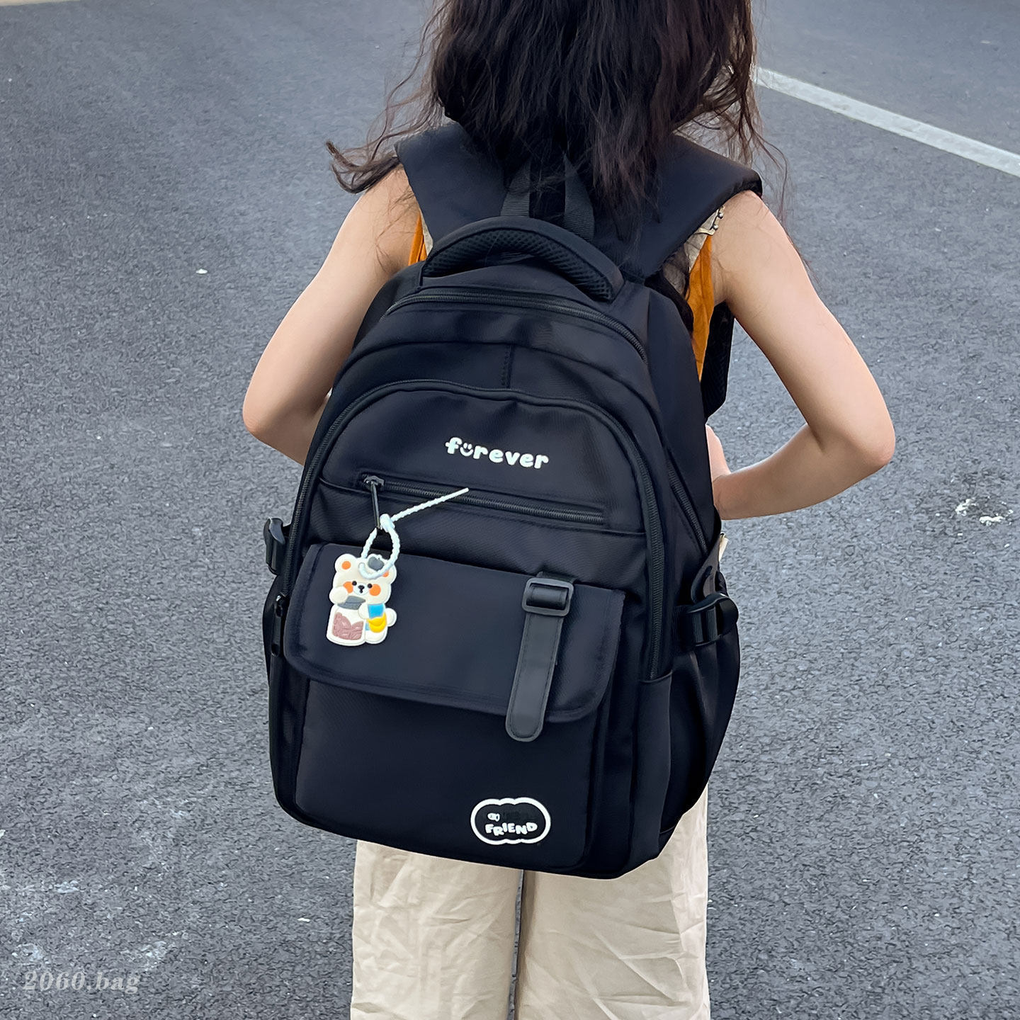 2026 estudiantes de secundaria mochila de hombro para viajar, nueva moda, mochila de estudiantes ligera y portátil de gran capacidad, encantadora