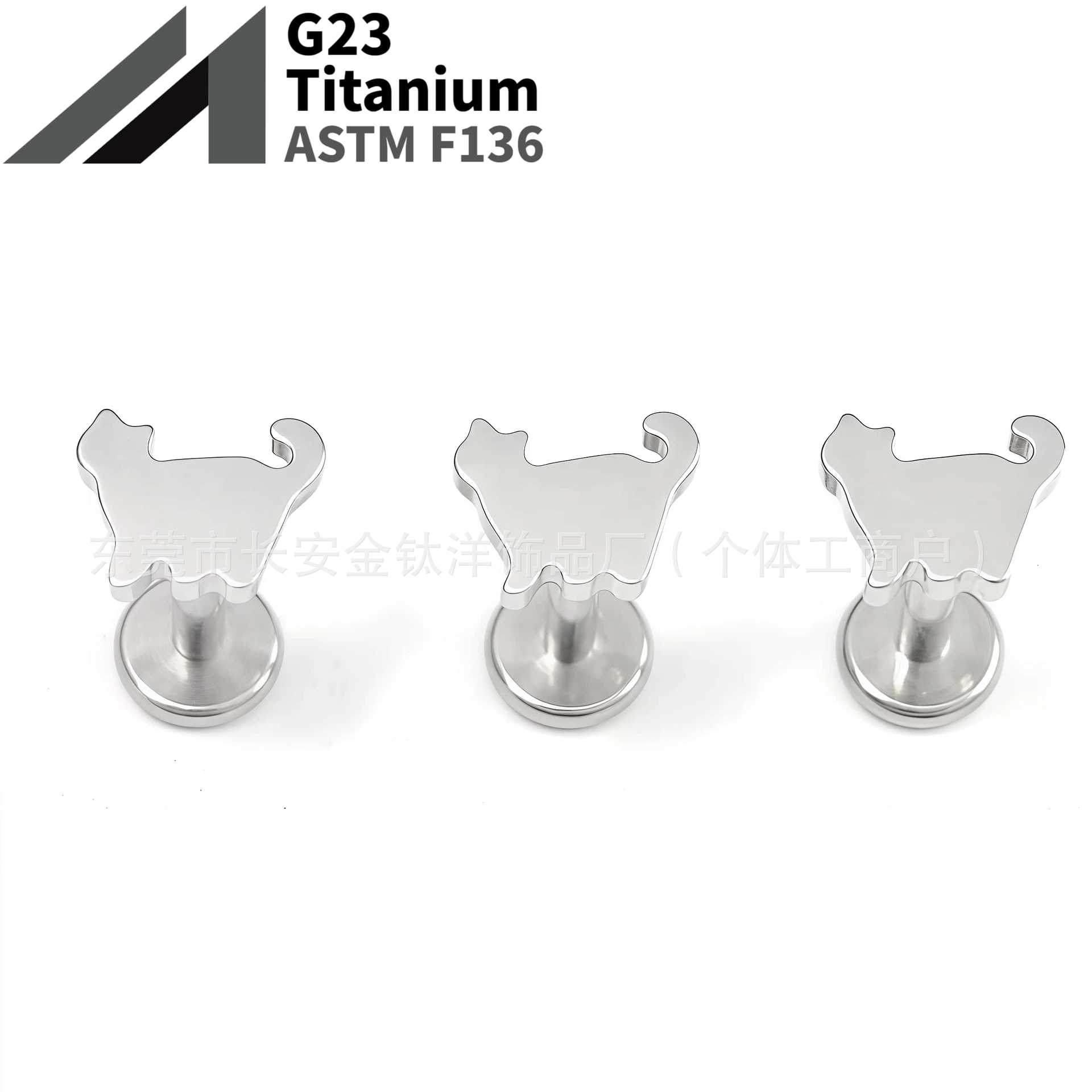 16G labret stud size and finish detail